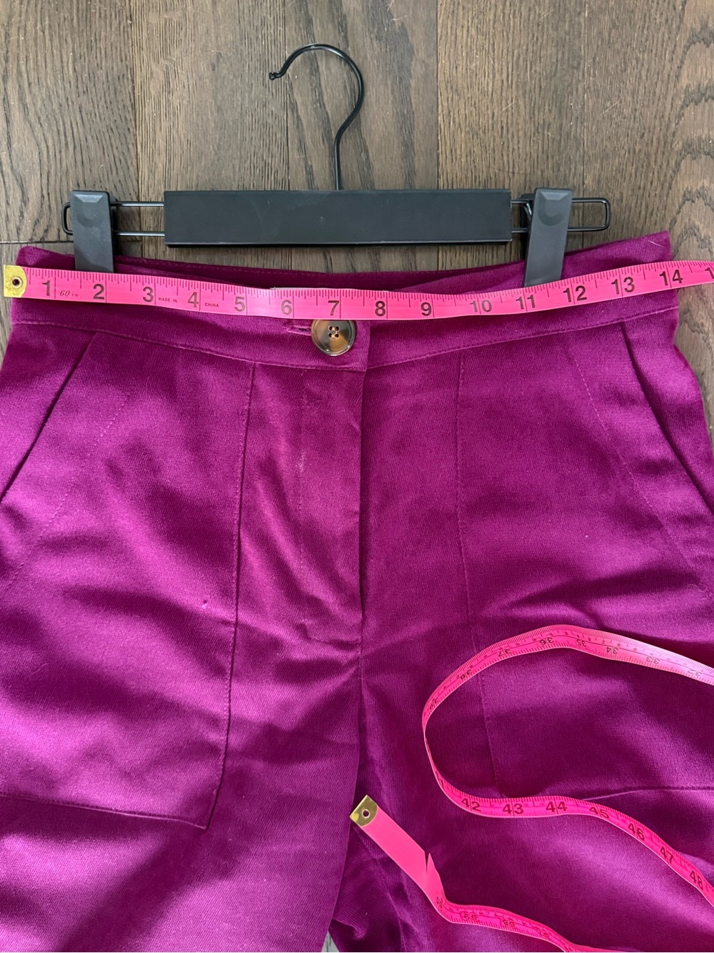 Women’s Boot Cut High-Rise Pants in Berry - Picture 13 of 15